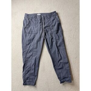 Lou & Grey Women's Gray Drawstring Casual Pants, Size 12, offer a relaxed fit.